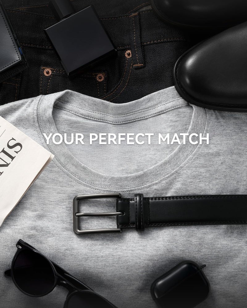 CHAOREN Mens Belt Leather - 1 3/8" Dress Belts for Men - Considerate Gift for Work Business Casual Jeans - Image 3