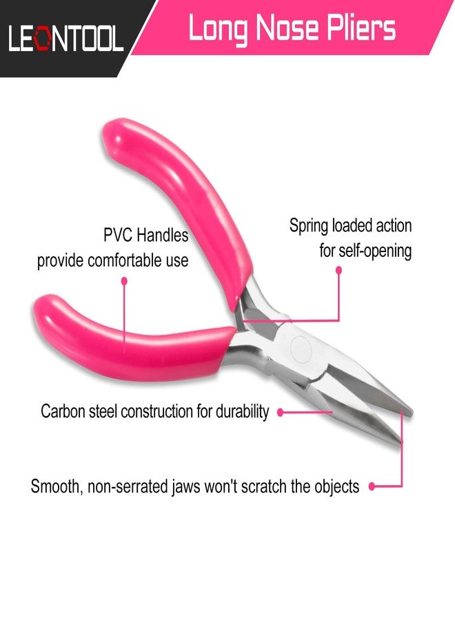 LEONTOOL Mini Long Nose Pliers - 3 Inch Chain Nose Pliers for Jewelry Making, Bending, Clamping, Winding - Image 2