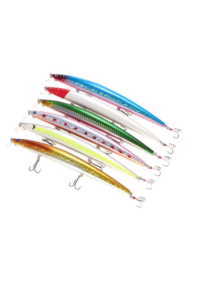 NIBEMINENT 6-Piece Artificial Diving Minnow Wobbler Fishing Lure Set 185millimeter - Image 1