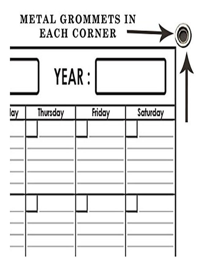 SwiftGlimpse 36x48 Large Jumbo Oversized Erasable Laminated Blank Annual Yearly Wall Calendar Poster, 12 Months, Reusable for Office, Academic, Home - Image 4