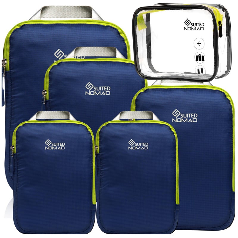 SUITEDNOMAD Ultralight Compression Packing Cubes Set, Suitcase and Backpack Travel Organizer Bags - Image 1