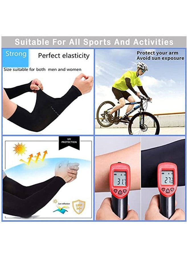 Umiwin Pair of Long Gloves Scar Covering Arm Sleeve Ice Silk Sunscreen Arm Sleeve Sunscreen UV Protection  - Image 5