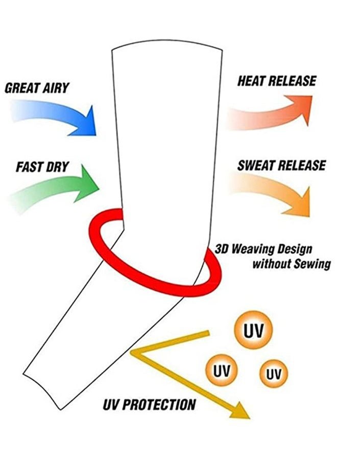 Umiwin Pair of Long Gloves Scar Covering Arm Sleeve Ice Silk Sunscreen Arm Sleeve Sunscreen UV Protection  - Image 3