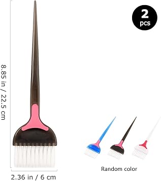 Minkissy 2 Pcs Hair Color Brush Professional Hair Dye Brush Salon Hair Bleach Tinting Brush for Hair Tint Dying Coloring Applicator - Image 2