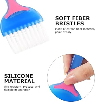 Minkissy 2 Pcs Hair Color Brush Professional Hair Dye Brush Salon Hair Bleach Tinting Brush for Hair Tint Dying Coloring Applicator - Image 3