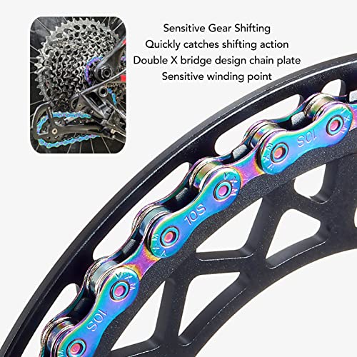 Sorandy 6 7 8 Speed Chain Rainbow Chain, 1/2 X 11/128 Inch 116 Links Lightweight Chain, Mountain Road Chain for Road with 2 Chain Connector - Image 2