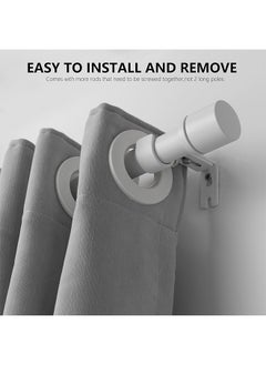 HY 2 Pcs White Curtain Rod Brackets for Wall,Heavy Duty Curtain Rod Holders for 1 Inch Rod with Installation Screws  - Image 2