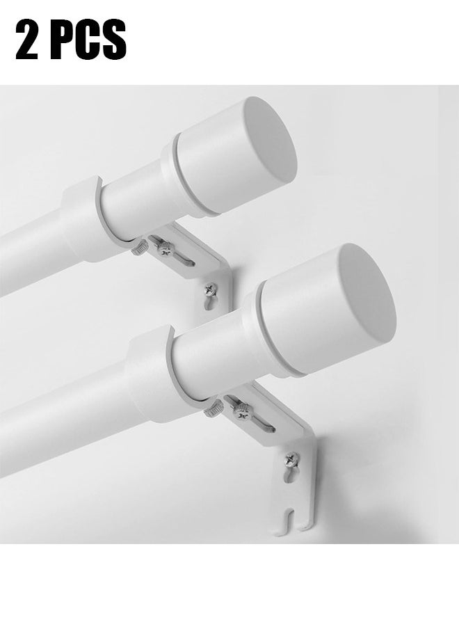 HY 2 Pcs White Curtain Rod Brackets for Wall,Heavy Duty Curtain Rod Holders for 1 Inch Rod with Installation Screws  - Image 1