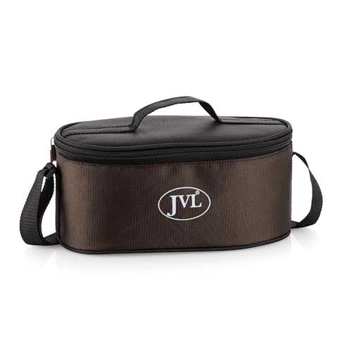 JVL Trixo Stainless Steel Lunch Box Set of 2 Double Walled Insulated Leak-Proof Containers (300ml) & Capsule Container (475ml) with Insulated Bag & Cutlery, Ideal for Office, School & Travel (Trixo-4) - Image 3