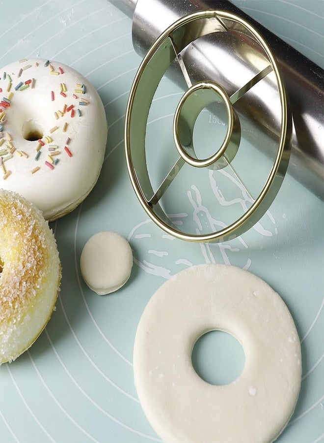 Capiant 2 Pack Stainless Steel Doughnut Cutters Set - 3.86 Inch Professional Donut & Mousse Ring Cookie Mold, Baking Tools for Cake Chocolate Pastry - Image 3
