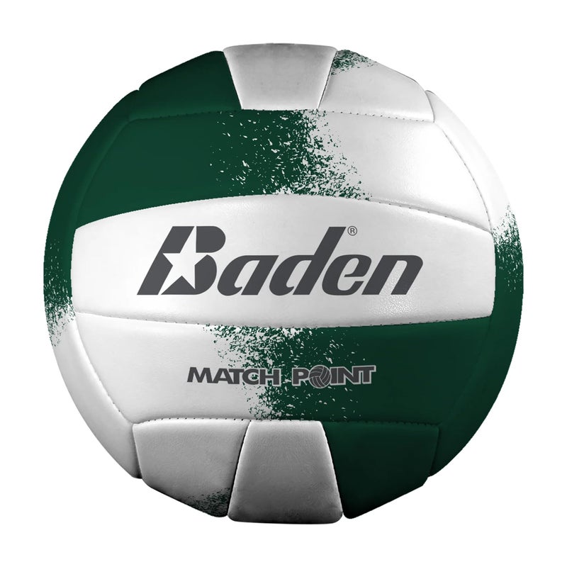 Baden MatchPoint Official Size 5 Cushioned Volleyball, Green/White - Image 1