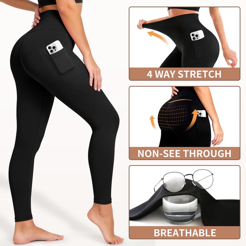 Laite Hebe Leggings for Women - High Waisted Full Length Buttery Soft Yoga Pants for Workout Athletic Daily - Image 5