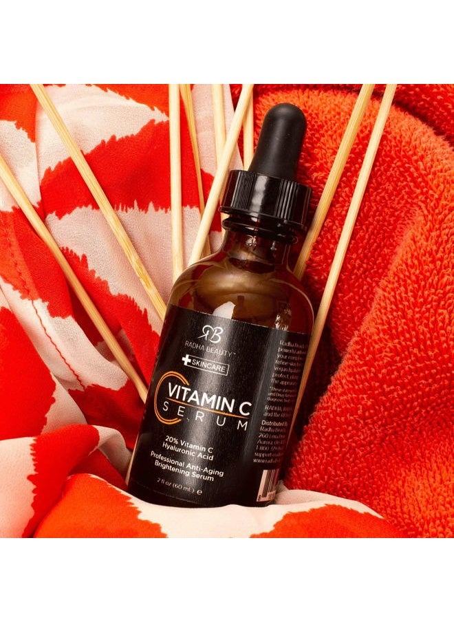 Radha beauty Natural Vitamin C Serum 2oz, Vitamin C, Vitamin E, Hyaluronic Acid and Aloe, Facial Serum for Anti-Aging Wrinkles, Dark Spots, Fine Lines  - Image 5
