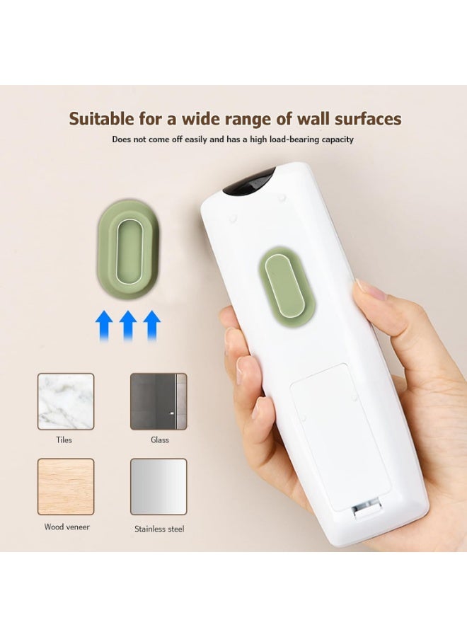 Magnetic Remote Control Holder Wall Mount Hole Free 4 Pcs Upgrade Remote Control Organizers Storage Self-Adhesive Air Conditione & TV Remote Control Caddy for TV Backside & More,White - Image 2