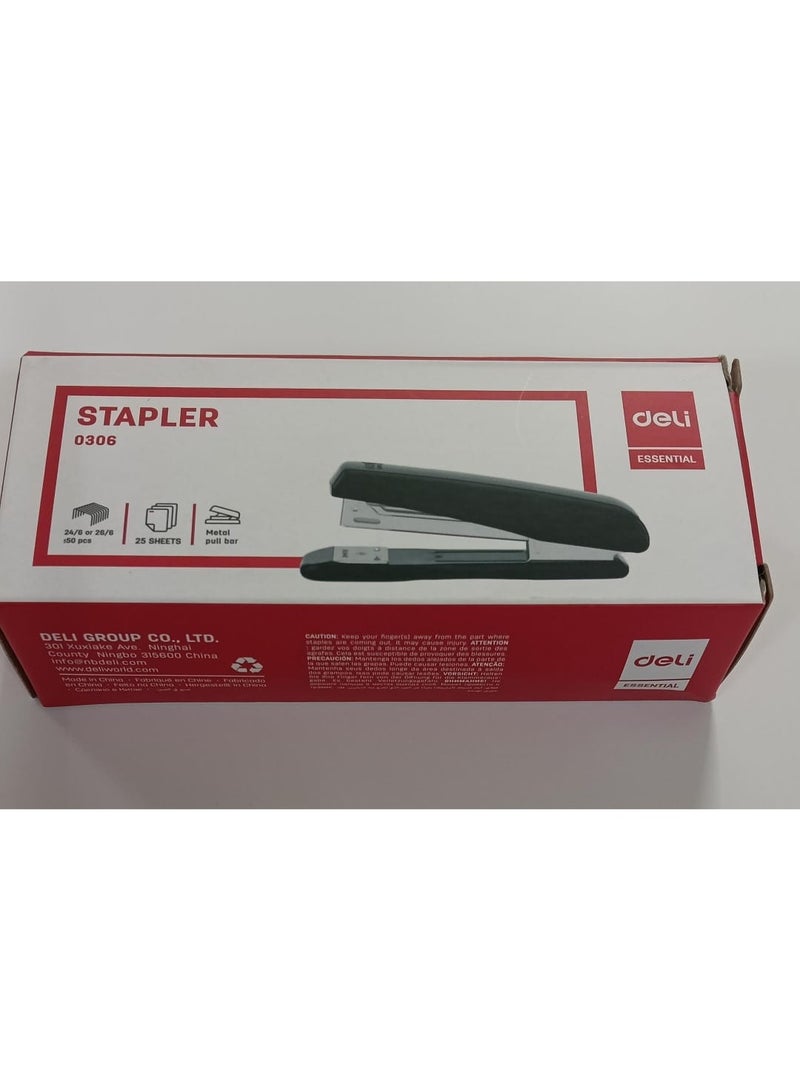 ديلي دباسة ديلي 0306، سعة 25 ورقة، مناسبة لأوراق مقاس 24/6 و26/6، لون أسود - Image 3