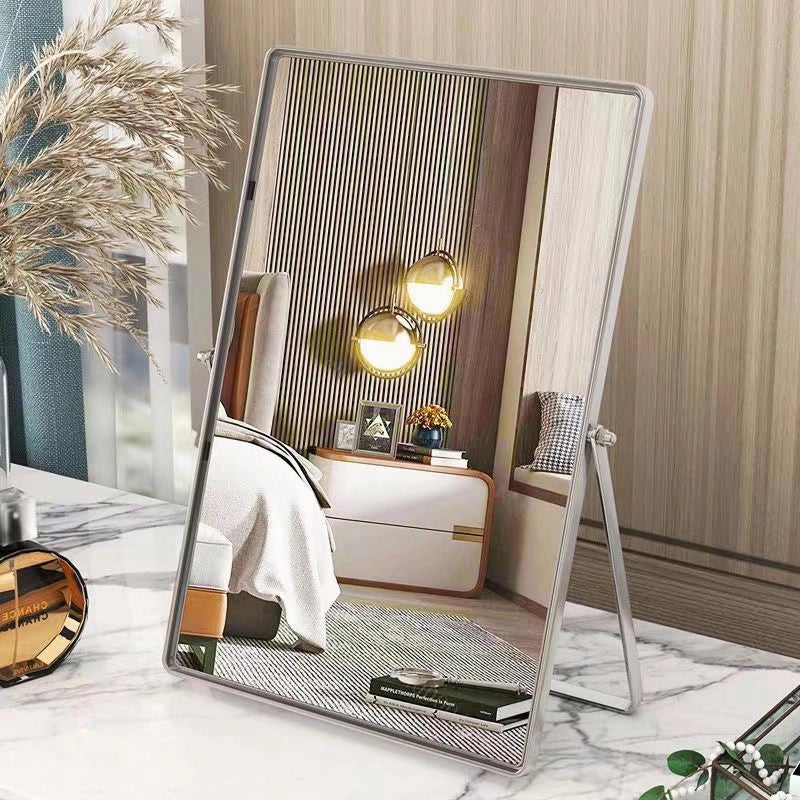 Gosider Vanity Desk Table Mirror  Rectangular 30x22cm SingleSided 90 Swivel Countertop Mirror for Makeup Dresser Living Room Bedroom Office  HighDefinition Large