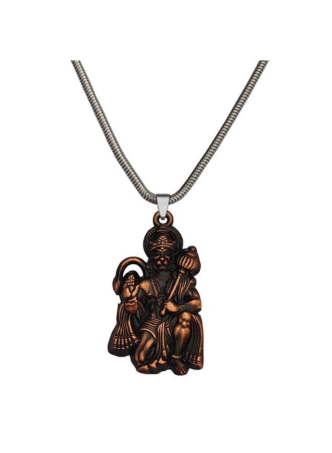 M Men Style Hindu Lord Bajrangbali Hanuman Idol Monkey God of Devotion Copper Zinc and Metal Showpiece Hanging Car Interior Deco Rear-Mirror Hanging for Men and Women cardecor-SPn2022794 - Image 2