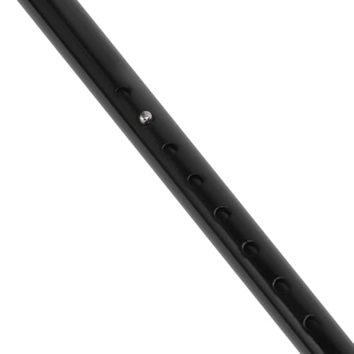 PHYSIQO Adjustable Walking Stick for Adults & Elderly | Heavy Duty CRC Steel Pipe with Power Coating | Anti-Slip Rubber Tip | Glossy Black | Height Adjustable Walking Cane - Image 3