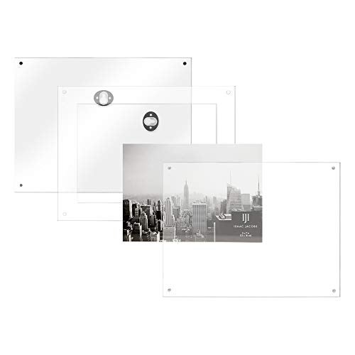 Isaac Jacobs 5x7 Wall-Mountable Clear Acrylic Picture Frame, Magnetic Photo Frame, Made for Gallery Display, Wall Space, Wall Décor, Art, Home or Office - Image 3