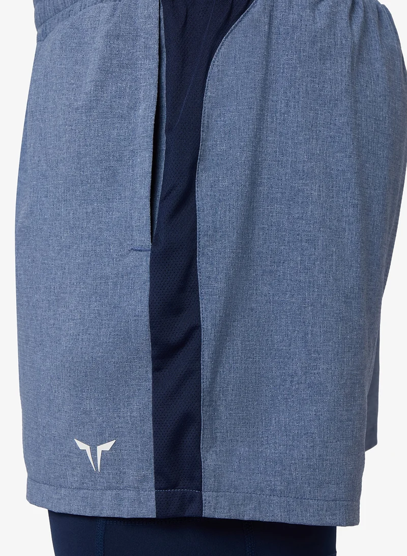 Squatwolf Navy Marl / Navy 5" 2In1 Mesh Shorts for Men | Best Price UAE