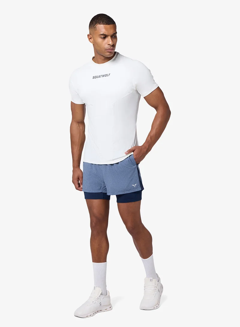 Squatwolf Navy Marl / Navy 5" 2In1 Mesh Shorts for Men | Best Price UAE