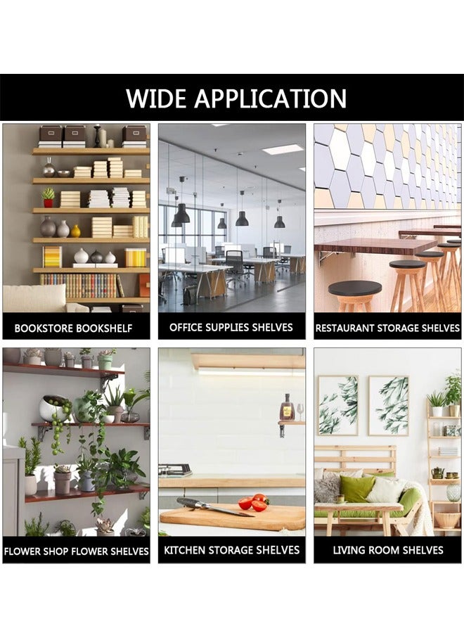 Folding Shelf Brackets 18 Inch, Max Load 300 lb, Heavy Duty Stainless Steel Collapsible Wall Mounted Shelf Brackets for DIY Table Work Bench, Space Saving DIY Bracket, 2 pcs  ﻿ - Image 5