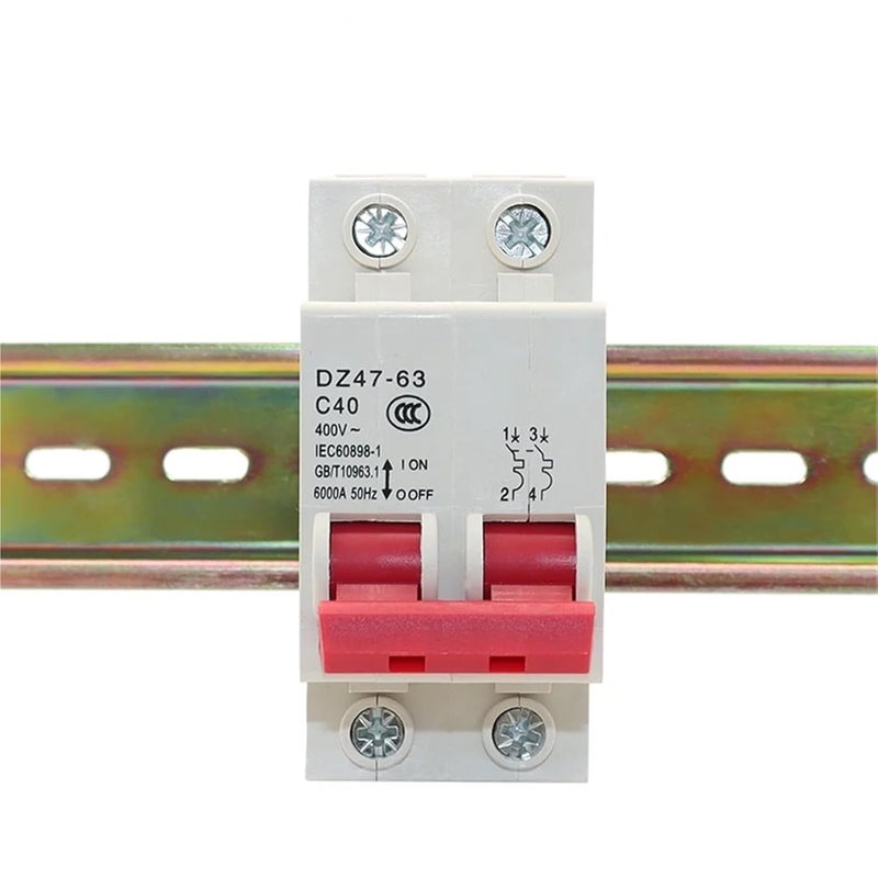 DZ47 63 2P 20A قاطع دائرة مصغر للسكك الحديدية دين MCB 400V AC مفتاح هواء منزلي - Image 5