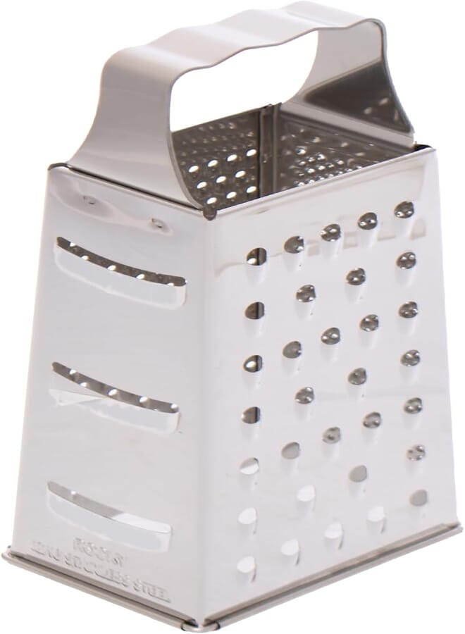 Rocky Stainless Steel Square Grater 8" with Tubular Handle-324B