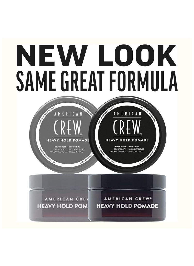 AMERICAN CREW Heavy Hold Pomade, 85 Gm, Water-Based, Sleek Styles, Sculpting and Styling, High Shine  - Image 3