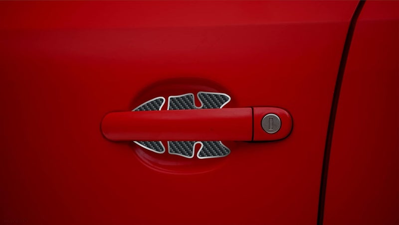 BIG FLAG BFRC 3D Gel Finish Car Door Carbon Fiber Handle Cup Scratch Guard Sticker Universal for Specific Brand (Pack of 4) (MRDRCFVAR) (NEXONTIAGOTIGOR) - Image 3