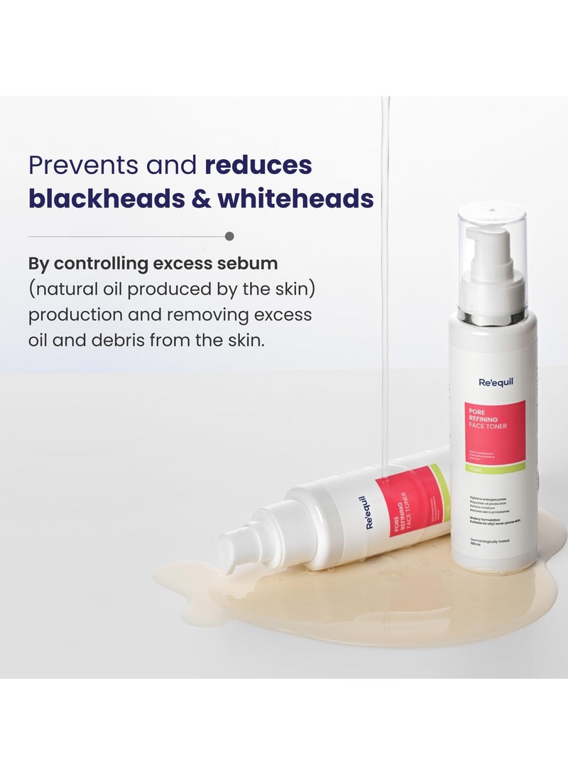 RE' EQUIL Pore Refining Face Toner | Tightens Enlarged Pores | Regulates Oil Production | Retains Moisture & Ph Balance | Toner For Oily And Acne Prone Skin |100 Ml - Image 4
