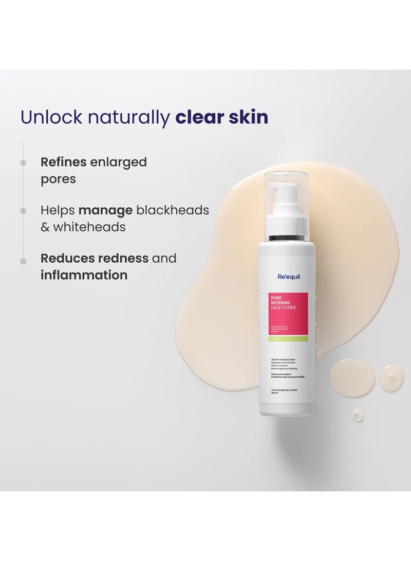 RE' EQUIL Pore Refining Face Toner | Tightens Enlarged Pores | Regulates Oil Production | Retains Moisture & Ph Balance | Toner For Oily And Acne Prone Skin |100 Ml - Image 2