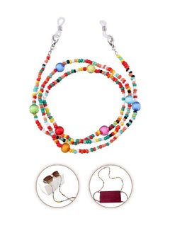 Generic Color Beaded Eyeglass Chain Mask Holder, Relieve Ear Pressure Acrylic Bead Face Mask Strap, Anti Lost Glasses Chains Necklace  - Image 1