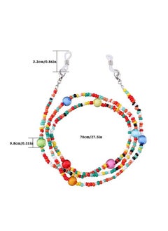 Generic Color Beaded Eyeglass Chain Mask Holder, Relieve Ear Pressure Acrylic Bead Face Mask Strap, Anti Lost Glasses Chains Necklace  - Image 2