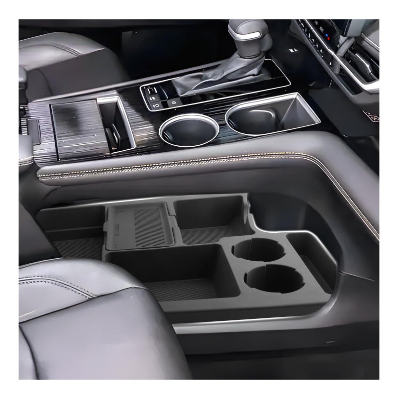 SXCY for 2025 2026 Toyota Sienna Center Console Organizer for 2025 2026 Toyota Sienna Accessories Silicone Under Console Cupholder Tray for 2021-2026 Sienna Under Console Storage[Not for Cool Box] - Image 1
