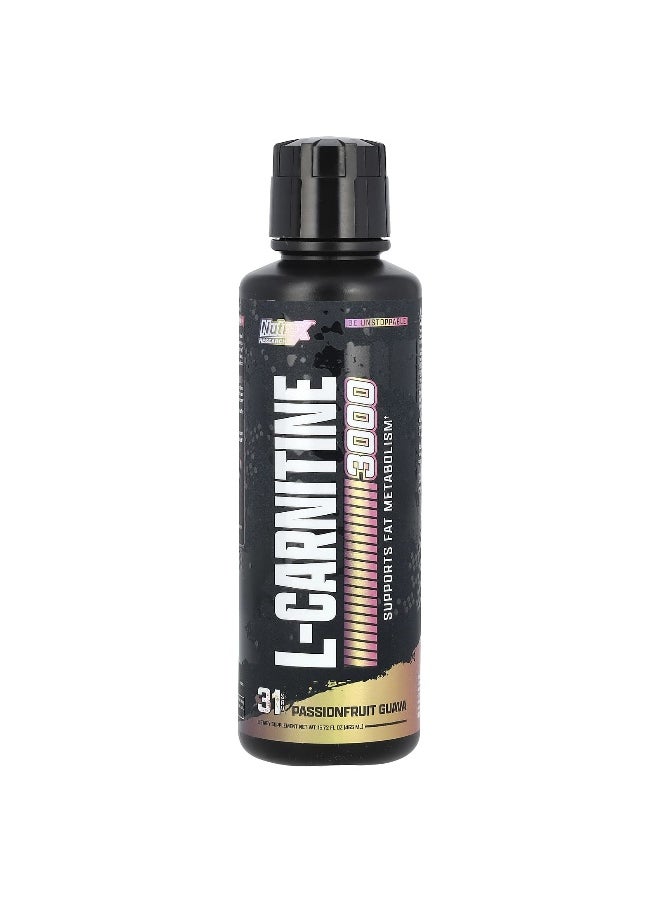 Nutrex Research Nutrex Research, L-Carnitine 3000, Passionfruit Guava, 15.72 fl oz (465 ml) 