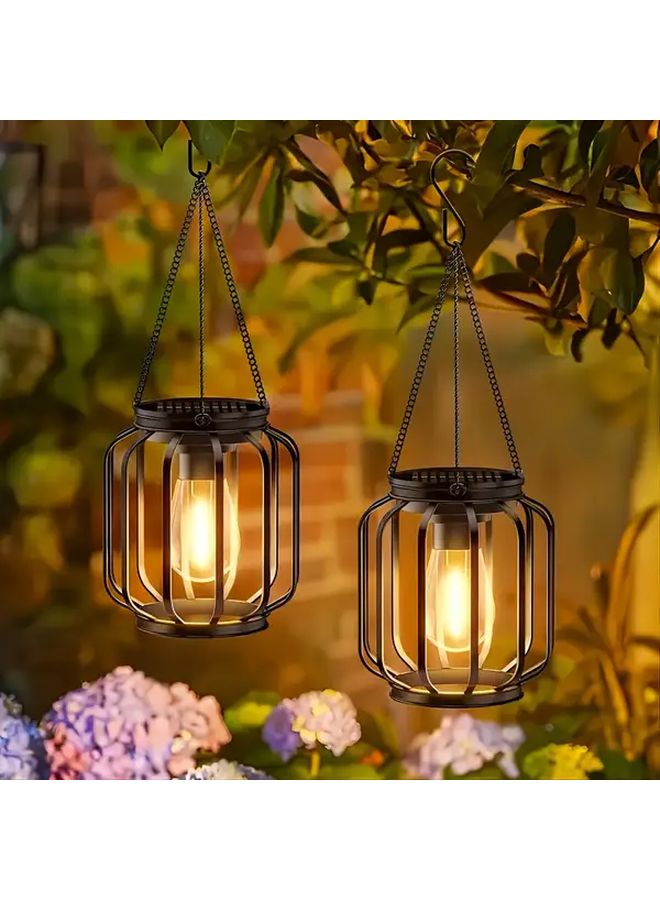 2Pcs Outdoor Solar Lantern With Remote For Garden Balcony Porch Decoration - Image 5