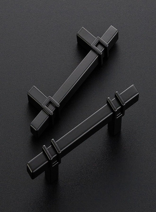 HOME EDIT 3 inch Black Cabinet Handles, 10 Pack Kitchen Cabinet Handles Matte Black Drawer Pulls Zinc Alloy Square Bar Kitchen Pulls - Image 2