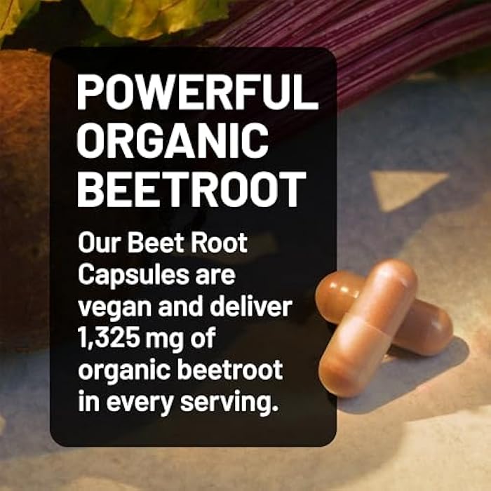 NatureWise Beet Root Capsules 1325mg with Organic Beetroot - Nitric Oxide Booster for Circulation and Heart Health Support - Vegan, Gluten-Free, Non-GMO - 120 Capsules[60 Day Supply] - Image 3