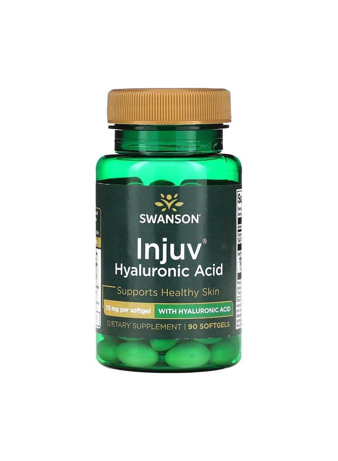 Injuv Hyaluronic Acid, 70 mg, 90 Softgels
