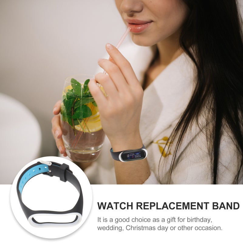 Silicone Wristband Watch Band Minimalist Watch Strap Watch Replacement Band Watch Accessories Compatible for Mi Band 3 or 4 - Image 4