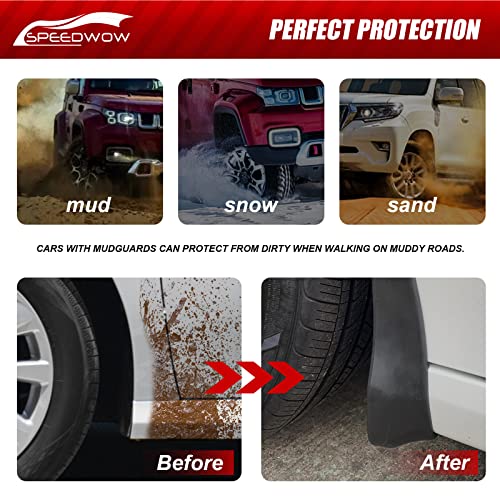 SPEEDWOW Mud Flaps Splash Guards Fit for 2014-2017 Toyota Corolla(Without Fender Flares),Front and Rear 4 Piece/Set - Image 2
