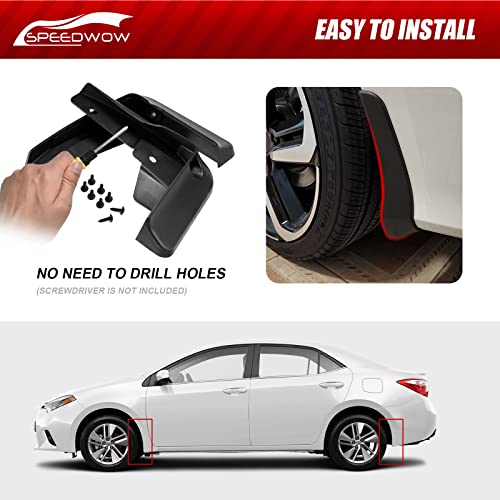 SPEEDWOW Mud Flaps Splash Guards Fit for 2014-2017 Toyota Corolla(Without Fender Flares),Front and Rear 4 Piece/Set - Image 3
