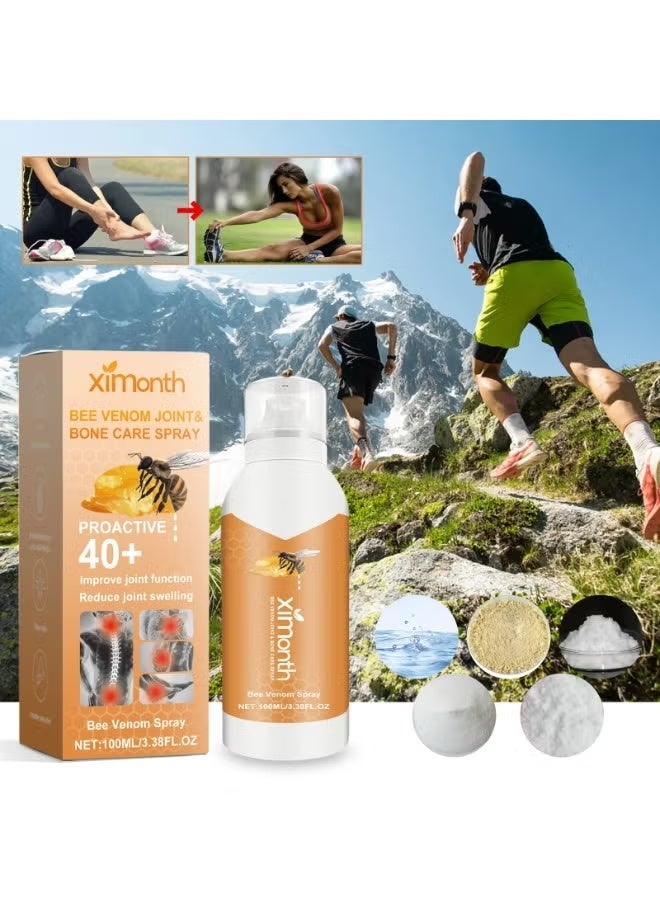 ximonth Bee Venom Joint & Bone Care Spray 100ml – 40+ Fast Knee & Lumbar Relief . - Image 2
