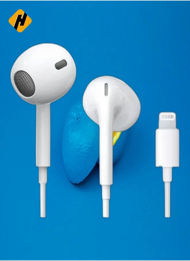 HuHa - Lightning Headphone Wired for iPhone 13 [Apple MFi Certified] Built-in Microphone & Volume Control, in-Ear Stereo Headset Compatible with iPhone 13 Mini/SE/12 Pro/12Pro Max/11/X/8 7-All iOS System - Image 1