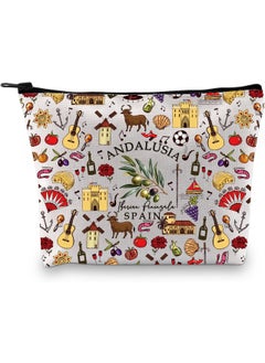 Zuo Bao Zuo Bao Andalusia Cosmetic Bag Olive Gift Spain Gift Seville Makeup Bag Spanish Olives Spain Travel Gift Andalusia Travel Toiletry Bag (ANDALUSIA) 