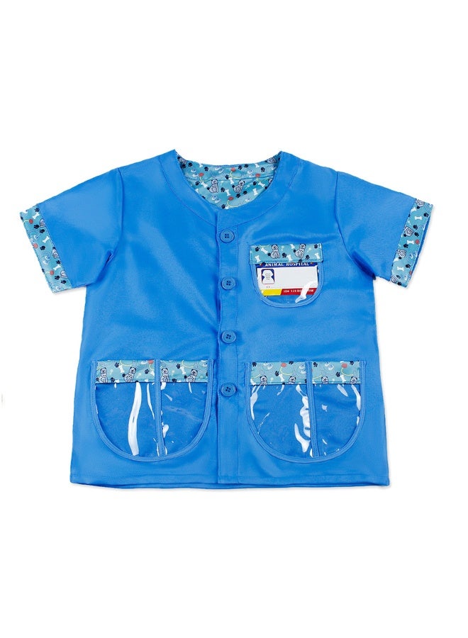 HALAMODO 8-Piece Veterinarian Role Play Costume Set - Realistic Doctor Coat with Name Tag, Stethoscope, Thermometer & Pet Rescue Tools - for Kids Ages 3-8, Pretend Play, Classroom & Birthday Parties - Image 4