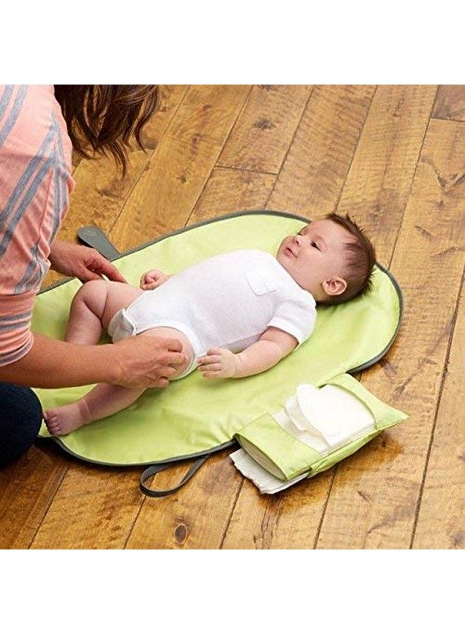BABIES BLOOM Baby Diaper Changing Clutch Matt Waterproof Portable Baby Diaper Changing Station (Mommy Clutch Bag) (Green;Yellow) - Image 5