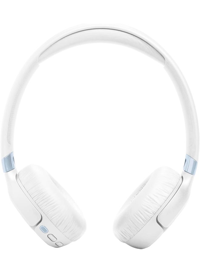 JBL Tune 680NC Wireless On-Ear Noise Cancelling Headphones with Hi-Res JBL Pure Bass & Spatial Sound, 76H Battery Life, Smart Ambient, Dual Mics, Bluetooth 6.0 White - Image 2