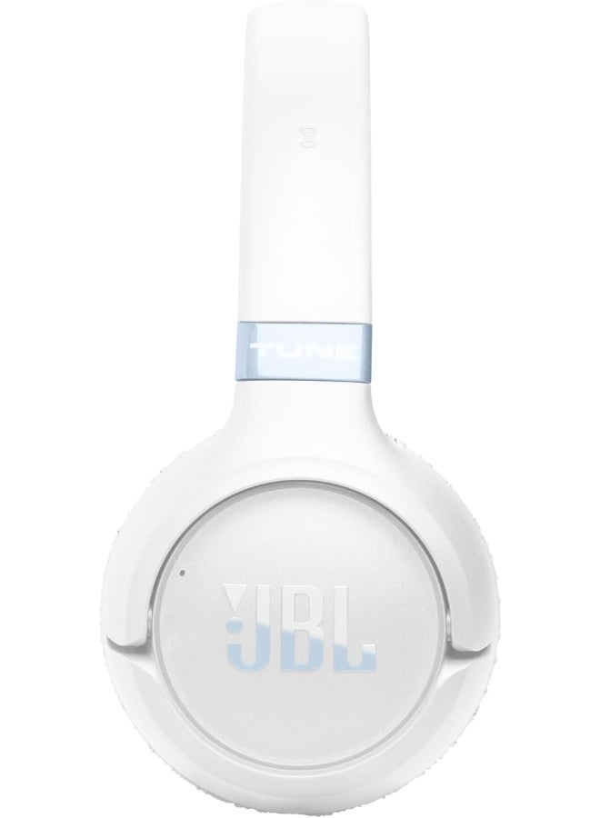 JBL Tune 680NC Wireless On-Ear Noise Cancelling Headphones with Hi-Res JBL Pure Bass & Spatial Sound, 76H Battery Life, Smart Ambient, Dual Mics, Bluetooth 6.0 White - Image 4